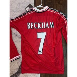 Manchester United Beckham 7 Jersey Long Sleeve Umbro Sharp Soccer Men L